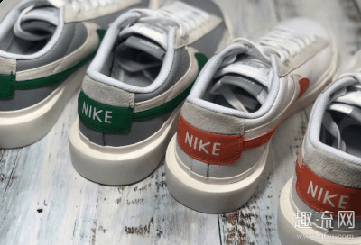 sacai x Nike Blazer Low实物细节图潮牌信息赏析：解构多层设计，21年春季发售！（sacai x Nike Blazer Low实物细节图赏析：解构多层设计，21年春季发售！）