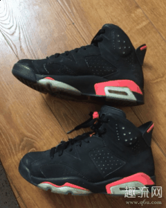 这次的AJ6稍潮牌商城微扁平一些（AJ6黑红和AJ6大巴黎哪个值得买 aj6鞋带绑法）