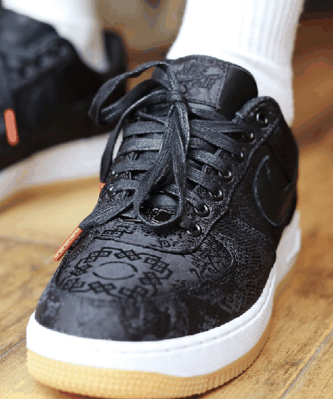 藤原浩 X CLOT X AF1黑丝绸货量大吗 AF1黑丝绸刮开效果图展示 