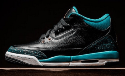 全皮质的外观让这潮牌商城双鞋显得更加时尚（AJ3 GS Rio Teal开箱图 Air Jordan 3 GS “Rio Teal”实物开箱）
