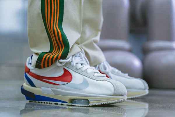 Sacai x 耐克联名阿潮牌资讯甘鞋 Cortez 上脚图发布