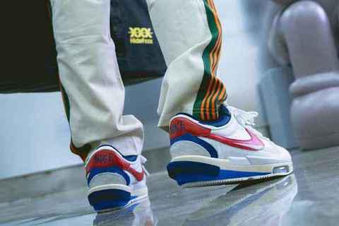 Sacai x 耐克联名阿潮牌资讯甘鞋 Cortez 上脚图发布