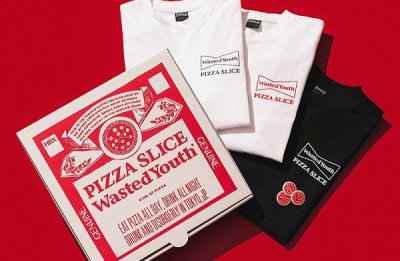 这一次 PIZZA SLICE 与 Wasted Yout潮牌资讯h 合力推出了“SUPER SLICEME!”主题长袖 Tee
