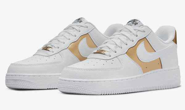 黄铜色鞋带潮牌扣尤为吸睛（白铜 Air Force 1 鞋款全新“White Bronze”配色曝光）