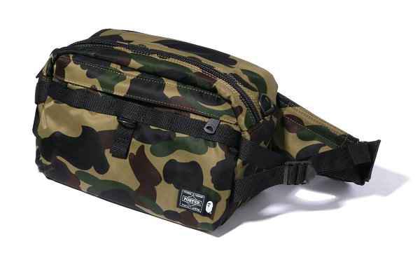 该系列选取了 A BATHING APE 标志潮牌商城性 1ST CAMO 注入打造经典饰面和垂坠感（BAPE x PORTER 全新联乘包袋系列抢先预览）