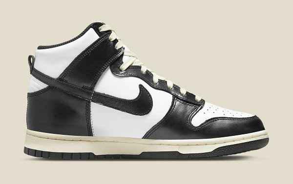这款 Nike Dunk Hi 以“潮牌Vintage Black”为配色基础（Nike Dunk Hi 全新“Vintage Black”配色鞋款公布）