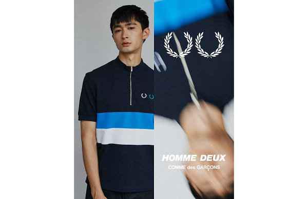 这一次官方邀请到 CDG HOM潮牌信息ME DEUX 支线一同缔造了多款 Polo 设计（CDG HOMME DEUX x Fred Perry 全新联名 Polo 系列亮相）