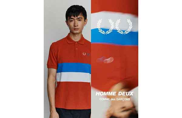 这一次官方邀请到 CDG HOM潮牌信息ME DEUX 支线一同缔造了多款 Polo 设计（CDG HOMME DEUX x Fred Perry 全新联名 Polo 系列亮相）