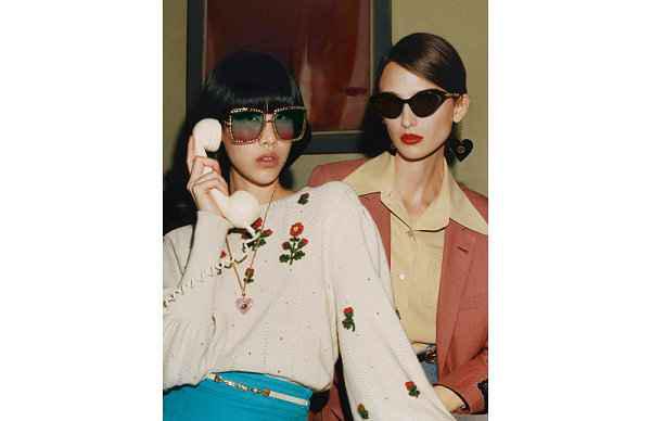 其中还有chaopai.com潮牌汇店倪妮出镜（Gucci 古驰 2021 秋冬眼镜广告大片出炉，跨时空对话）