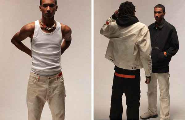 同时标签式的工业风潮牌网格字母条码也十分显眼（Heron Preston 2022 春夏系列 Lookbook 赏析）