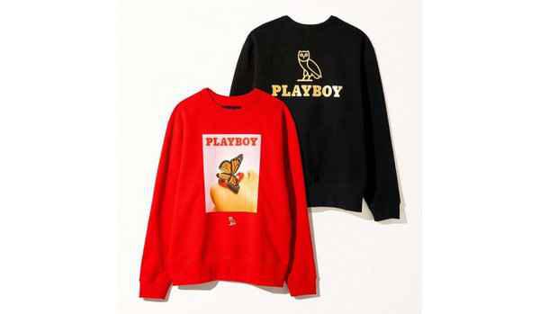 并打造了 Hoodie、纽扣衬潮牌衫以及 Tee、银项链等诸多款式（OVO x 《花花公子》2022 春夏联乘系列即将上市）