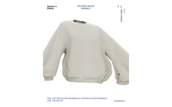 每件单品均融入了潮牌信息防止纵向缩水的扣片（冠军 x N.HOOLYWOOD 全新联乘系列即将来袭）
