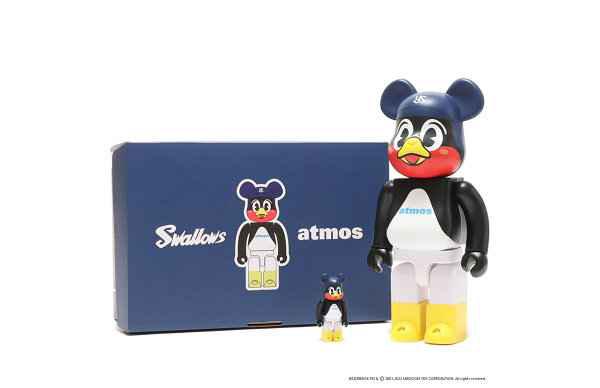 atmos x Tokyo Yakult Swallochaopai.com潮牌汇店ws 全新联名 BE@RBRICK 玩偶公布（atmos x Tokyo Yakult Swallows 全新联名 BE@RBRICK 玩偶公布）