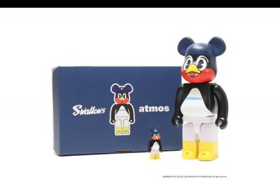 atmos x Tokyo Yakult Swallochaopai.com潮牌汇店ws 全新联名 BE@RBRICK 玩偶公布（atmos x Tokyo Yakult Swallows 全新联名 BE@RBRICK 玩偶公布）