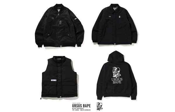 同时 URSUS BA潮牌品牌PE 标识点缀其中（URSUS BAPE 全新春季单品系列上市）