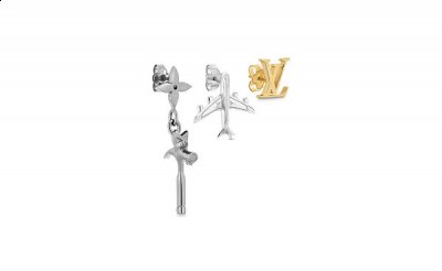 其中飞机、锤子以及潮牌信息 LV 交叉 logo 造型尤为抢镜（路易威登全新“LV Comics Earrings”耳环系列开售）