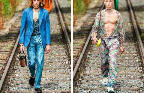 Etro 标志性的佩斯利印花图案、提花印花和潮牌品牌纹理是品牌旗下外套、连衣裙、包款及鞋履最突出的特色（Etro 艾卓 2022 春夏男装系列亮相秀场，生机盎然新世界）