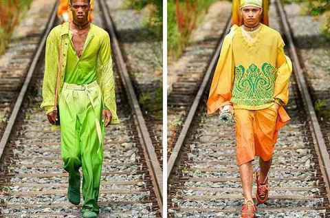 Etro 标志性的佩斯利印花图案、提花印花和潮牌品牌纹理是品牌旗下外套、连衣裙、包款及鞋履最突出的特色（Etro 艾卓 2022 春夏男装系列亮相秀场，生机盎然新世界）