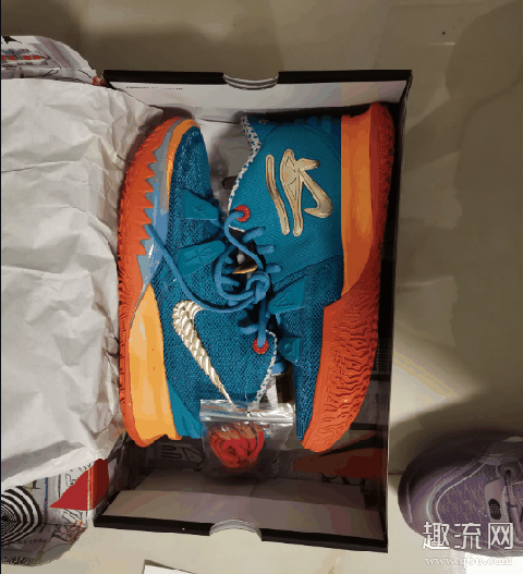 欧文7埃及联名限定开箱测评 Concepts​ x Kyrie 7 埃及主题上脚图