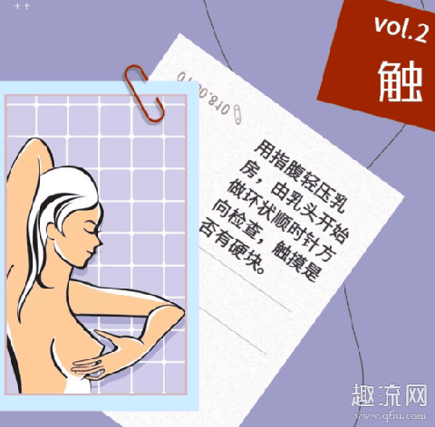 乳腺癌自检的正确步骤 乳腺癌自检方法图片