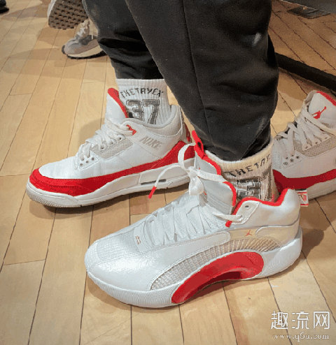 AJ35白红流川枫配色男款和gs对比测评 AJ35白红上脚图