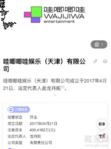 龙丹妮：哇唧潮牌信息唧哇董事长（哇唧唧哇和哇唧娱乐什么关系 哇唧唧哇和哇唧娱乐是一个公司吗）