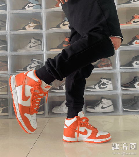 dunk high白橙货量大吗 dunk high白橙实物穿搭图