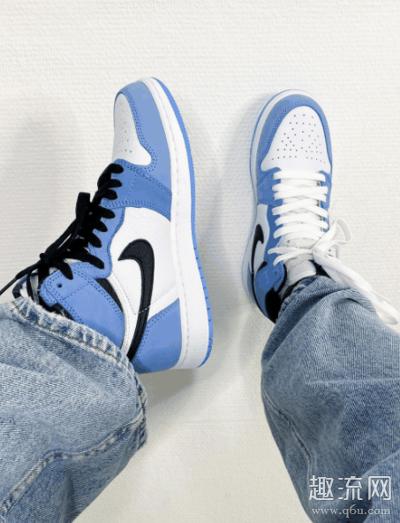 AJ1北卡蓝复刻2021上脚实物赏析 AJ1北卡蓝复刻了几次