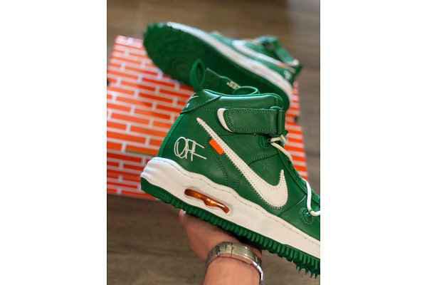 Off-White x 耐克联名 AF1“潮牌信息Pine Green”配色鞋款抢先预览（Off-White x 耐克联名 AF1“Pine Green”配色鞋款抢先预览）