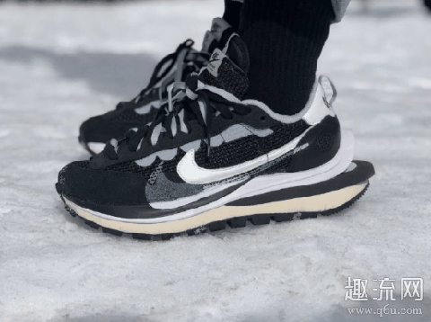 sacai x Nike VaporWaffle黑白配色开箱测评 sacai x Nike VaporWaffle偏码吗