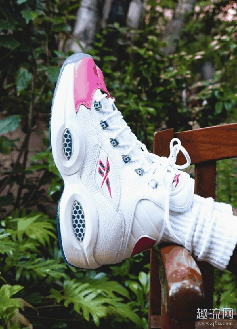 Reebok Question Mid粉脚趾上脚效果图曝光!骚气猛男色来袭!