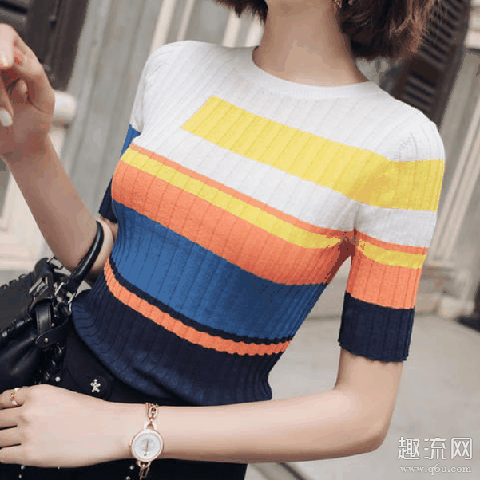 条纹衫搭配图片 条纹衫显胖还是显瘦