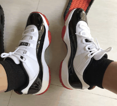 aj11low黑白红开箱测评,康扣加黑红就是经典的结合体!