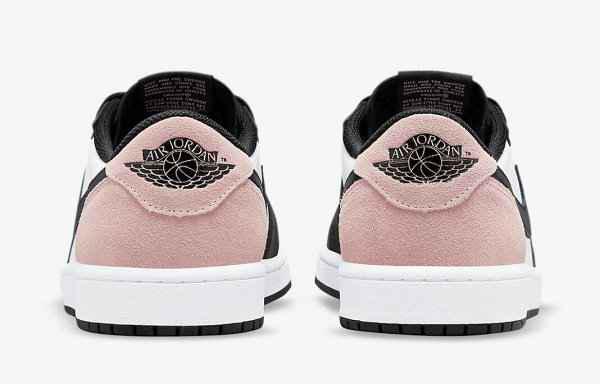 这边 Jordan Brand 又推出了潮牌汇潮牌网店一款低帮版 AJ1 黑粉脚趾设计（黑粉脚趾 AJ1 Low 全新“Bleached Coral”配色鞋款上架）