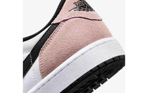 这边 Jordan Brand 又推出了潮牌汇潮牌网店一款低帮版 AJ1 黑粉脚趾设计（黑粉脚趾 AJ1 Low 全新“Bleached Coral”配色鞋款上架）