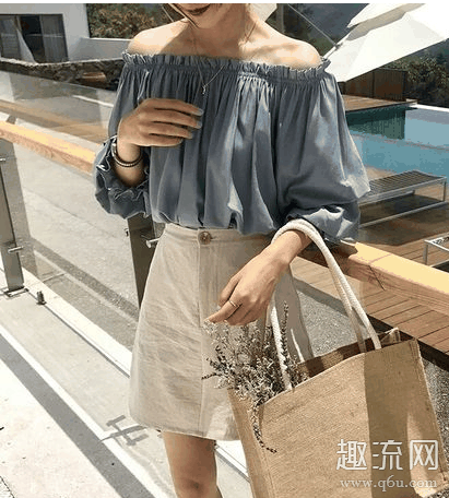 一字领上衣怎么搭配裙子 一字领上衣怎么搭配