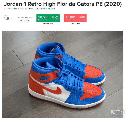 市价6W AJ1 PE曝光 短吻鳄Air Jordan 1 PE发售信息