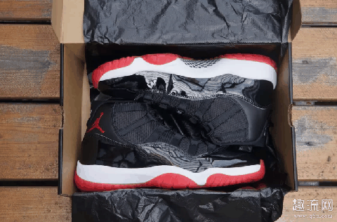 AJ11黑红开箱测评 aj11黑红复刻货量