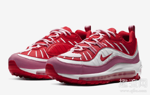 呈现出十足潮牌汇潮牌网店的复古气质（ Air Max 98情人节2020新图流出 Nike Air Max 98有什么科技）