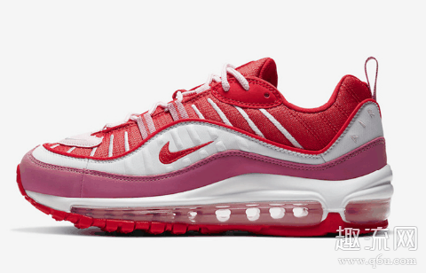 呈现出十足潮牌汇潮牌网店的复古气质（ Air Max 98情人节2020新图流出 Nike Air Max 98有什么科技）