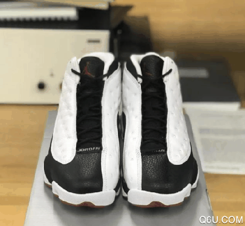 aj13熊猫复刻开箱测评 AJ13鞋带绑法