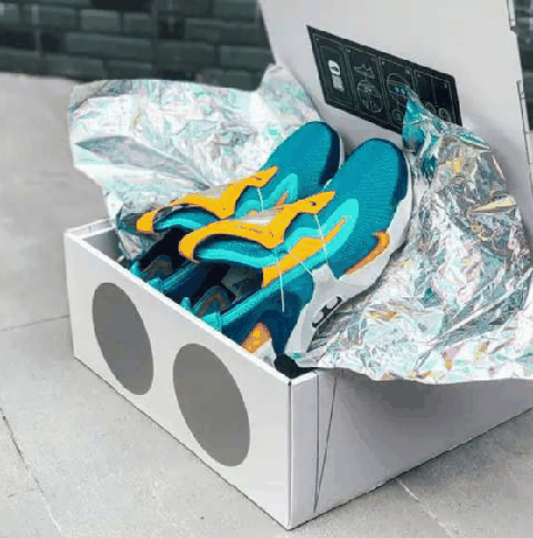 耐克Adapt Huarache青蓝开箱测评 耐克自动系鞋带怎么使用