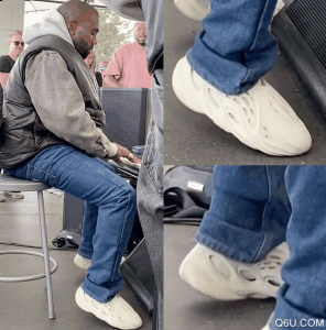  再来看看模潮牌信息特的上身搭配（椰子洞洞鞋上脚图赏析 yeezy Foam Runner和700外观很像）