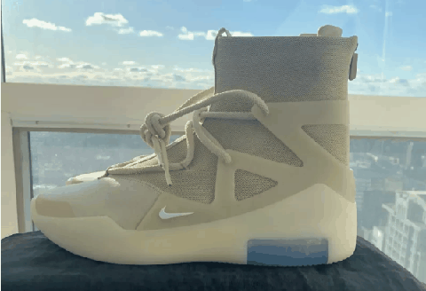 Air Fear of God 1 “Oatmeal”上脚高清图 Air Fear of God 1拉链破开怎么换