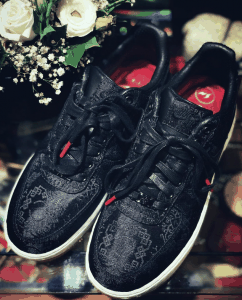 藤原浩 X CLOT X AF1黑丝绸货潮牌汇潮牌网量大吗 AF1黑丝绸刮开效果图展示（藤原浩 X CLOT X AF1黑丝绸货量大吗 AF1黑丝绸刮开效果图展示）