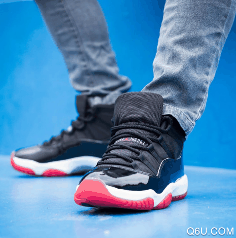 aj11黑红2019复刻最新上脚图 aj11黑红后跟的23会掉吗