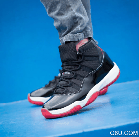 aj11黑红2019复刻最新上脚图 aj11黑红后跟的23会掉吗