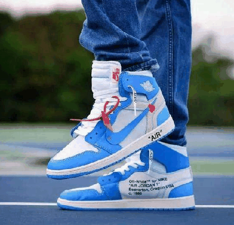 AJ1ow北卡蓝、芝加哥和纯白将在10月份补货 AJ1ow北卡蓝、芝加哥和纯白上脚图对比