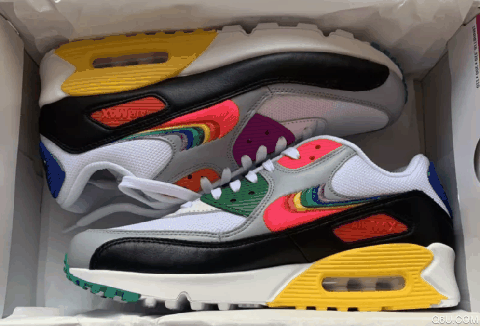 Nike Air Max 90彩虹配色开箱 Max 90能增高多少