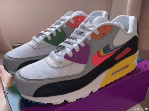 Nike Air Max 90彩虹配色开箱 Max 90能增高多少